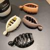 Matte Banana Hair Claws for Women Vertical Twist Clip Korean Fashion High Ponytail Fixed Hair Clip Hairstyle Hair Accessory