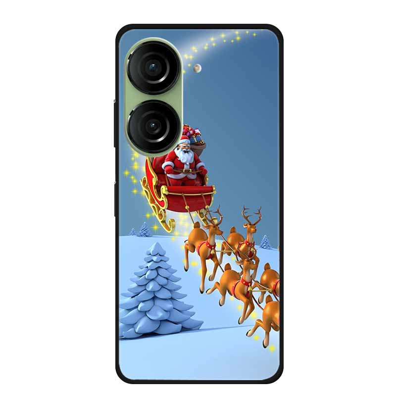 Christmas Phone Case For Asus Zenfone 10 5G AI2302 Cases Soft Silicone For Asus Zenfone 9 AI2202 Shockproof Cover Bumpers Funda