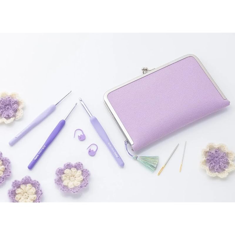 Tulip Knitting Needles "ETIMO Murasaki Cushion Grip Crochet Hook Set TEM-001"