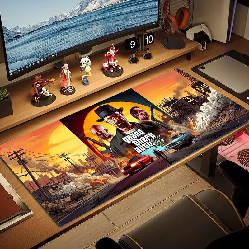 Adventure Large Size Mouse Pad Large Gaming Table Cushion Nonslip Laptop Tablet Big Mousepad Xxl Mat Mini Pc Playmat With Lock Edge
