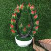 Forty Simulation Heartshaped One Pinecones Artificial Flower Plants Potted