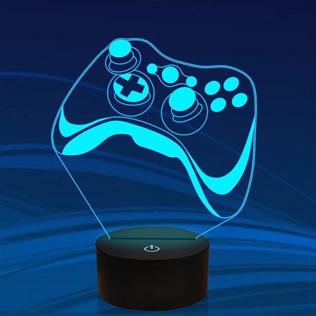 Creative 3D Game Controller Desk Lamp: 7-Color LED Decorative Night Light for Xbox