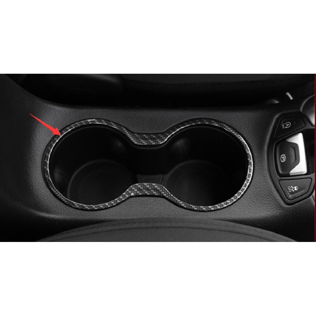 Carbon Fiber Front Water Cup Holder Cover Trim For 2017- JEEP Compass 1pcs