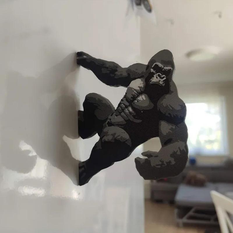 Magnetic King Kong Fridge Magnet Chimpanzee Monkey Acrylic Magnetic Decor Storage Hook Key Hook Collection Gift Home Decoration
