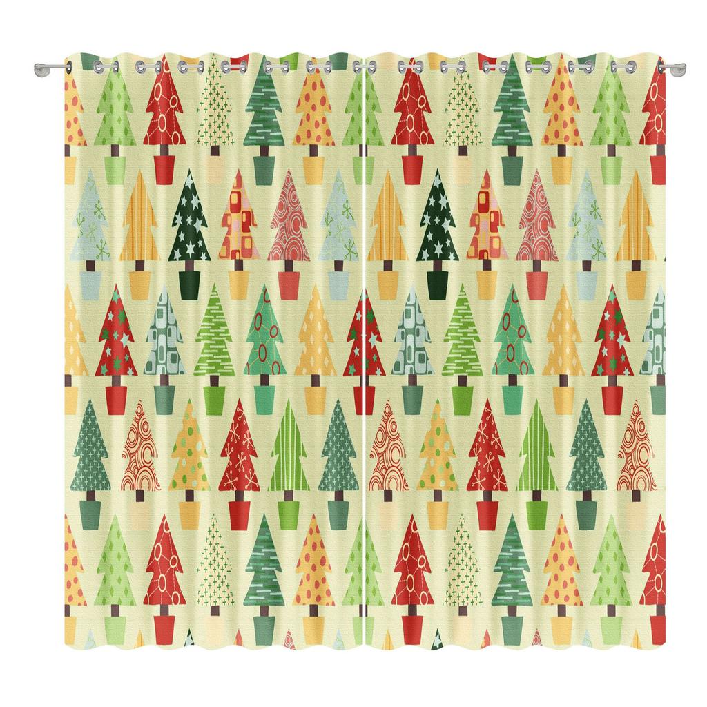 Christmas Curtains Bedroom Living Room Balcony Blackout Curtains Office Hotel Insulation Curtains