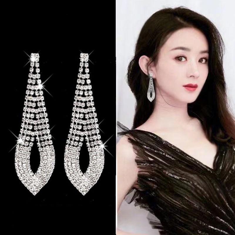Pearl & Zircon Tassel Earrings