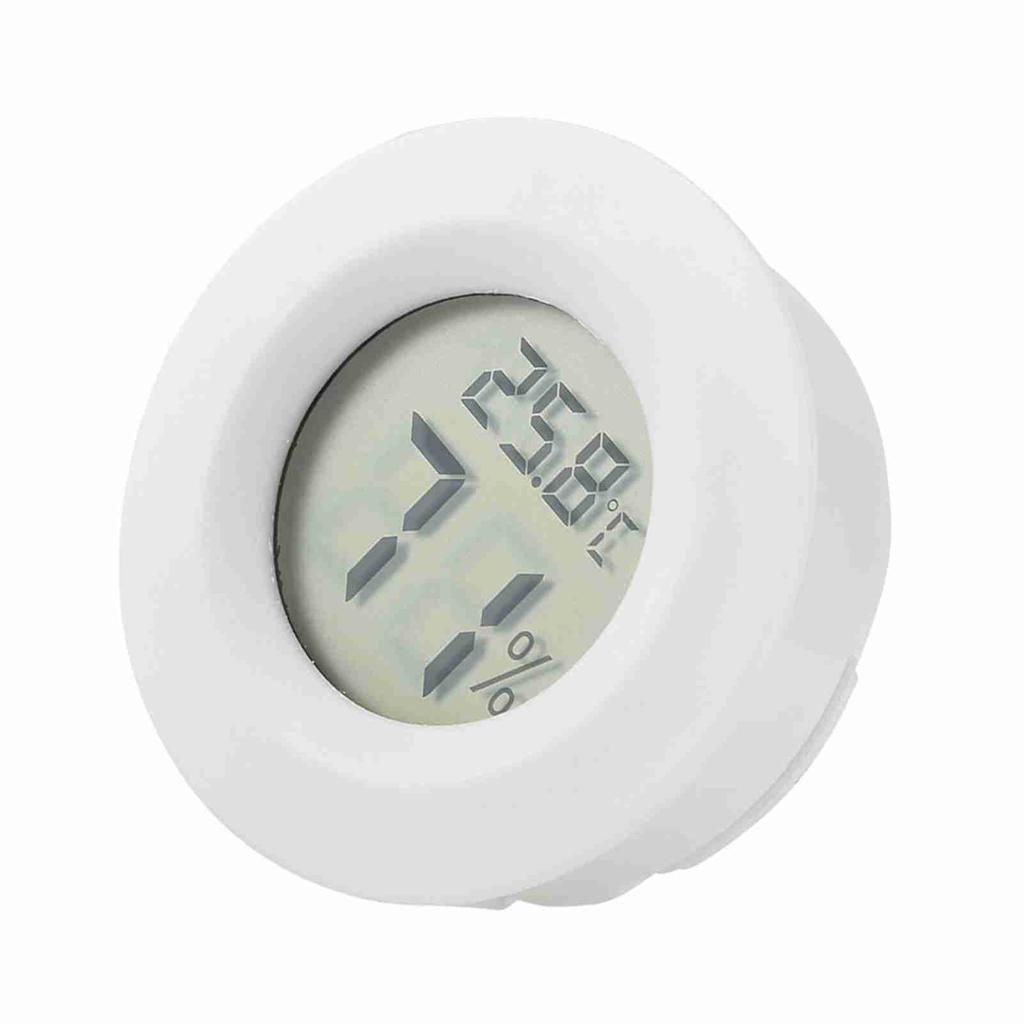   Digital LCD Thermometer Hygrometer Round Shape Temperature Humidity Meter for Reptile