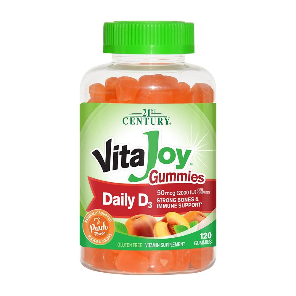 

VitaJoy Gummies Daily D 50 mcg Peach Flavor, 120 Gummies