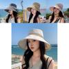 Summer Wide Brim Sun Hat With Butterfly Bow For Outdoor Sun Protection Women