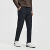 Fila Fleece Lined Classic Simple Fashion Sports Golf Versatile Woven Casual Pants Men Bottoms Deep-Black A11M615810FBK