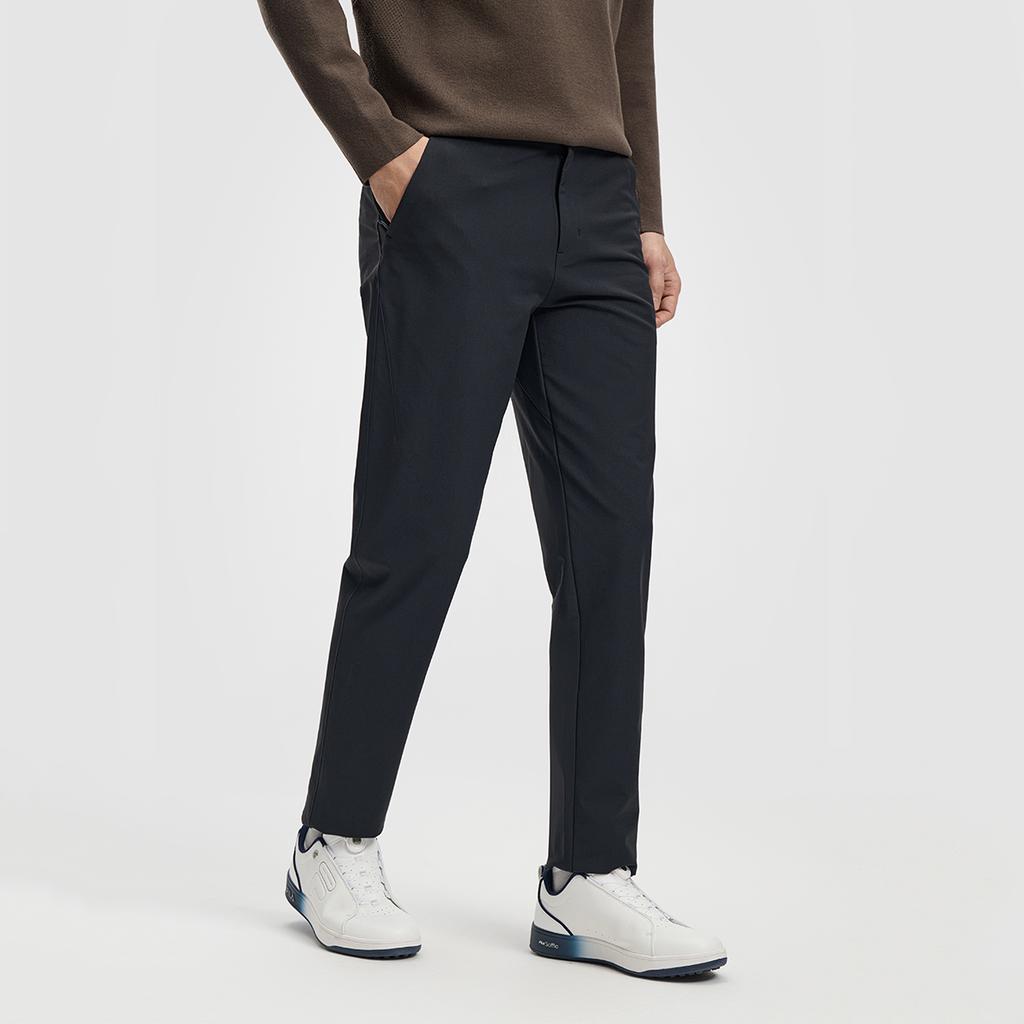 Fila Fleece Lined Classic Simple Fashion Sports Golf Versatile Woven Casual Pants Men Bottoms Deep-Black A11M615810FBK