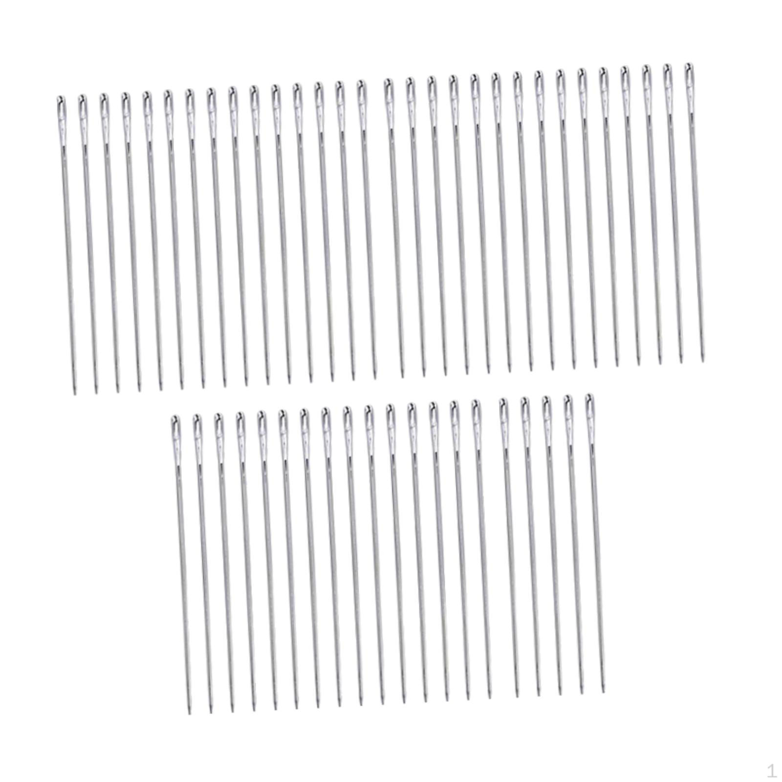 

50 шт. ручные швейные иглы с большими ушками для взрослых портниха острые для пряжи Straight 6.1cmx2mm
