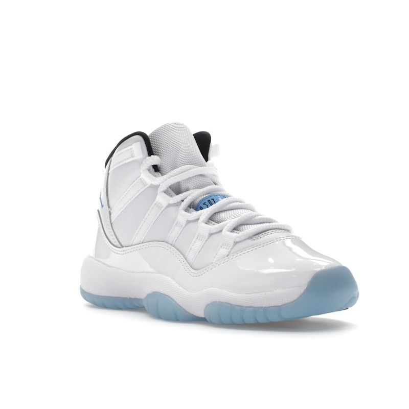 Air Jordan 11 Retro GS Legend Blue / Columbia 2024 Kids Sneakers White Black 378038-104