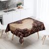 Coffee  Bean Tablecloth Waterproof Rectangular  Wedding Restaurant Table Decoration Kitchen Home