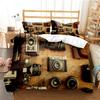 Vintage Camera Duvet Cover Fashion Comforter Bedding Set Soft Quilt Cover and Pillowcases for Teens Boy Single/Double/Queen/King