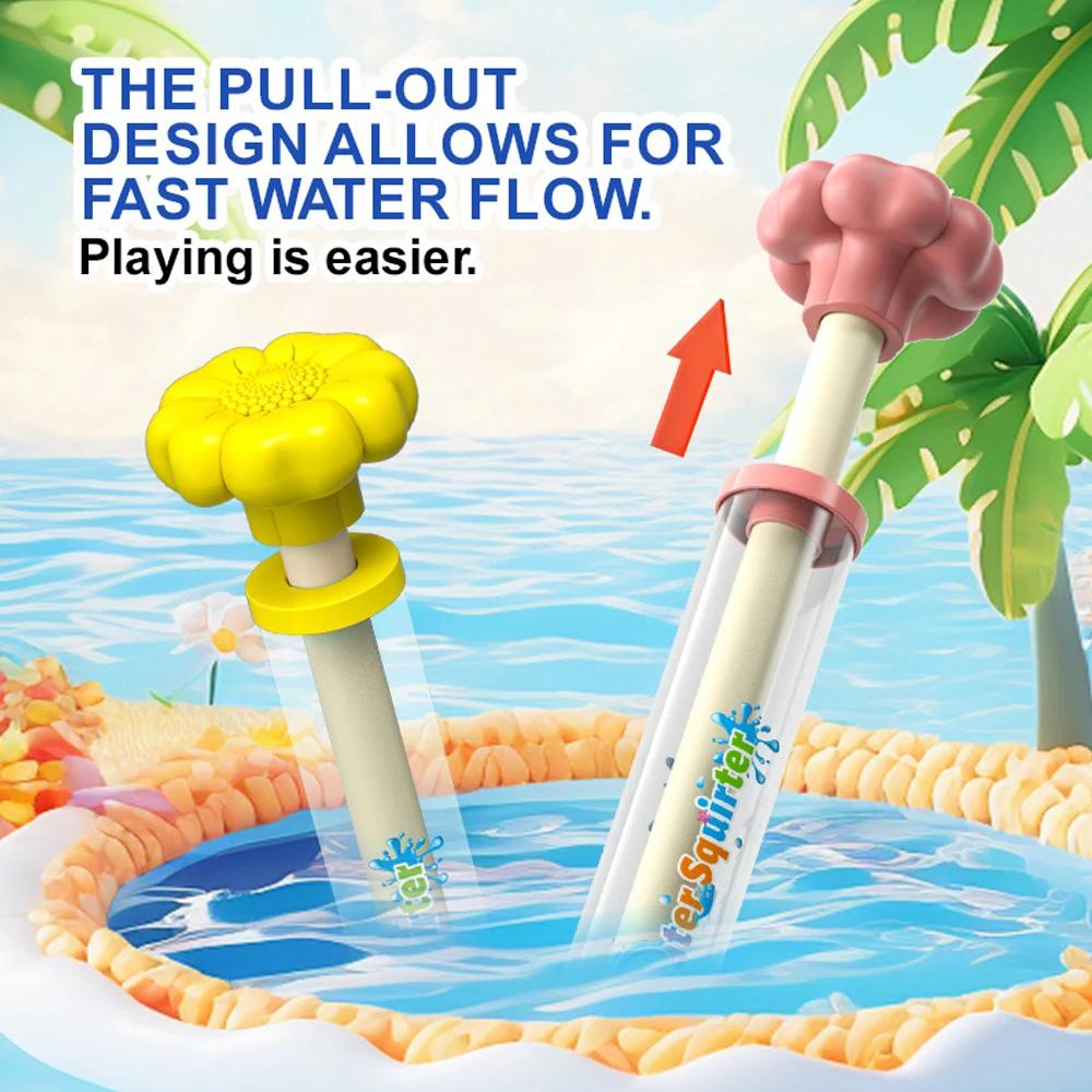 Non-Toxic 1/3Pcs Summer Pusher Type Fun Fireworks Water Jet Spray Toy Fireworks Water Gun Water Splashing Festival Prop Outdoor Toys