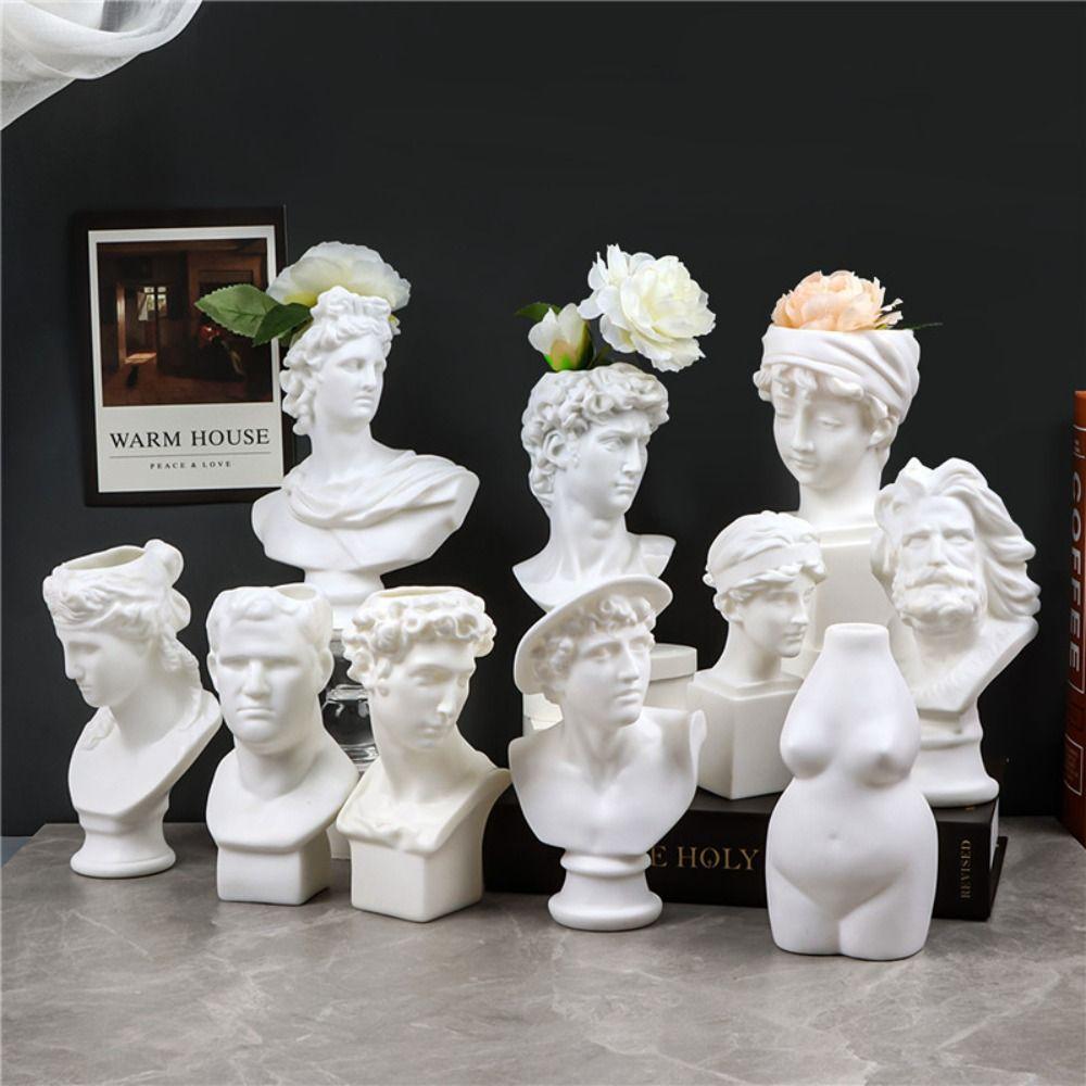 Stationery Storage Statue Pen Holder Desktop Organizer Statue Vase  Home Office Supply