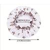 1PC Double Layer Shower Cap Waterproof Reusable Printed Bath Hair Bonnet for Women Ladies Spa Salon Home Travel Use