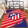 Red and Blue Striped Team Emblem Rug - Non-slip Rug Suitable for Living Room and Bedroom Sofas.
