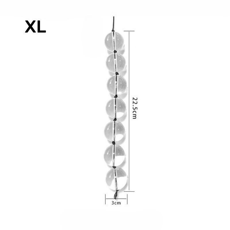 4 Sizes Rear Court Pull Glass Beads Anal Balls Butt Plug Sex Toys For Women Transparent Harem Male And Female Masturbation