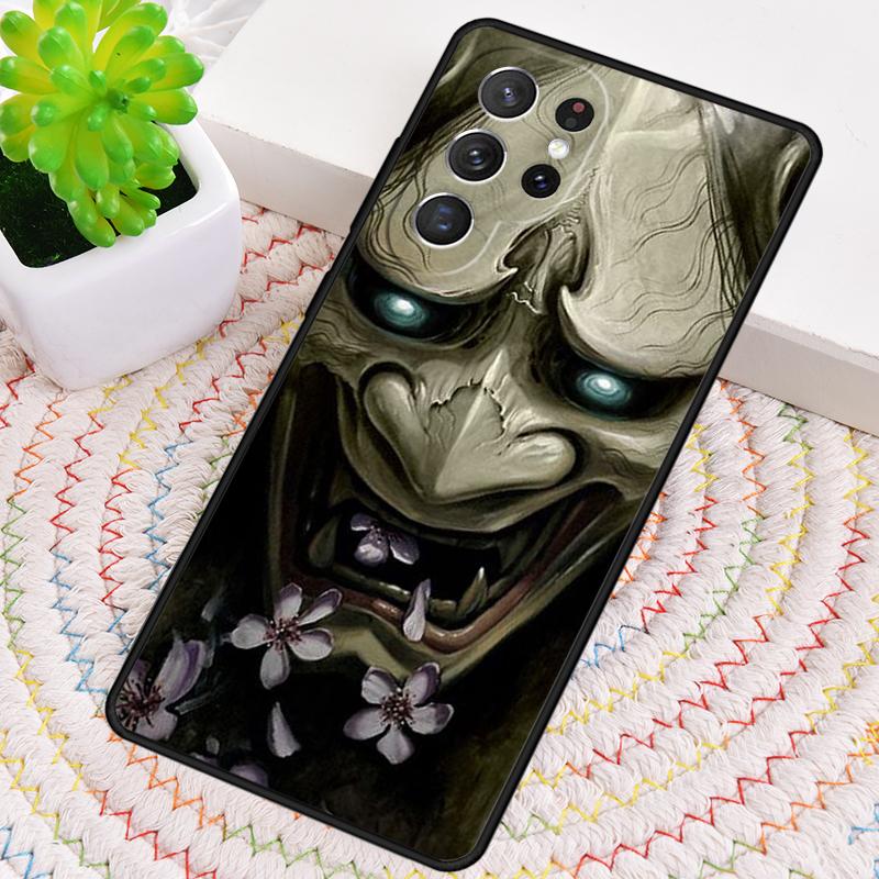 Samurai Mask Warrior Helmet Phone Case For Samsung Galaxy Note 10 Pro S26 S25 S24 S23 S22 Ultra Plus S21 FE S20 Shockproof Cover