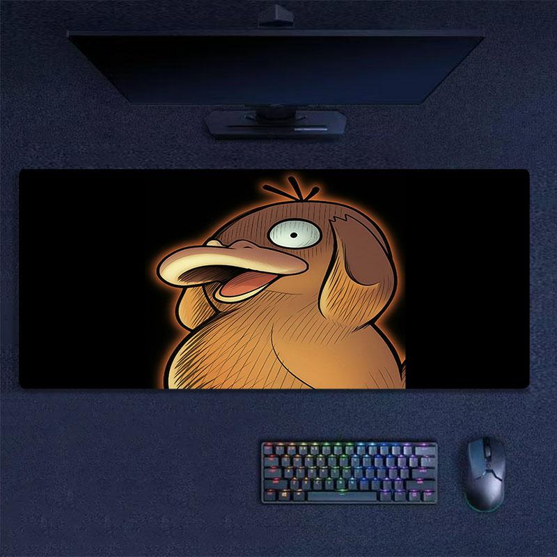 Psyduck Cartoon Mouse Pad, Large Gaming Desk Mat, Non-slip XXL Mousepad for Laptop & Tablet, Mini PC Playmat with Stitched Edges