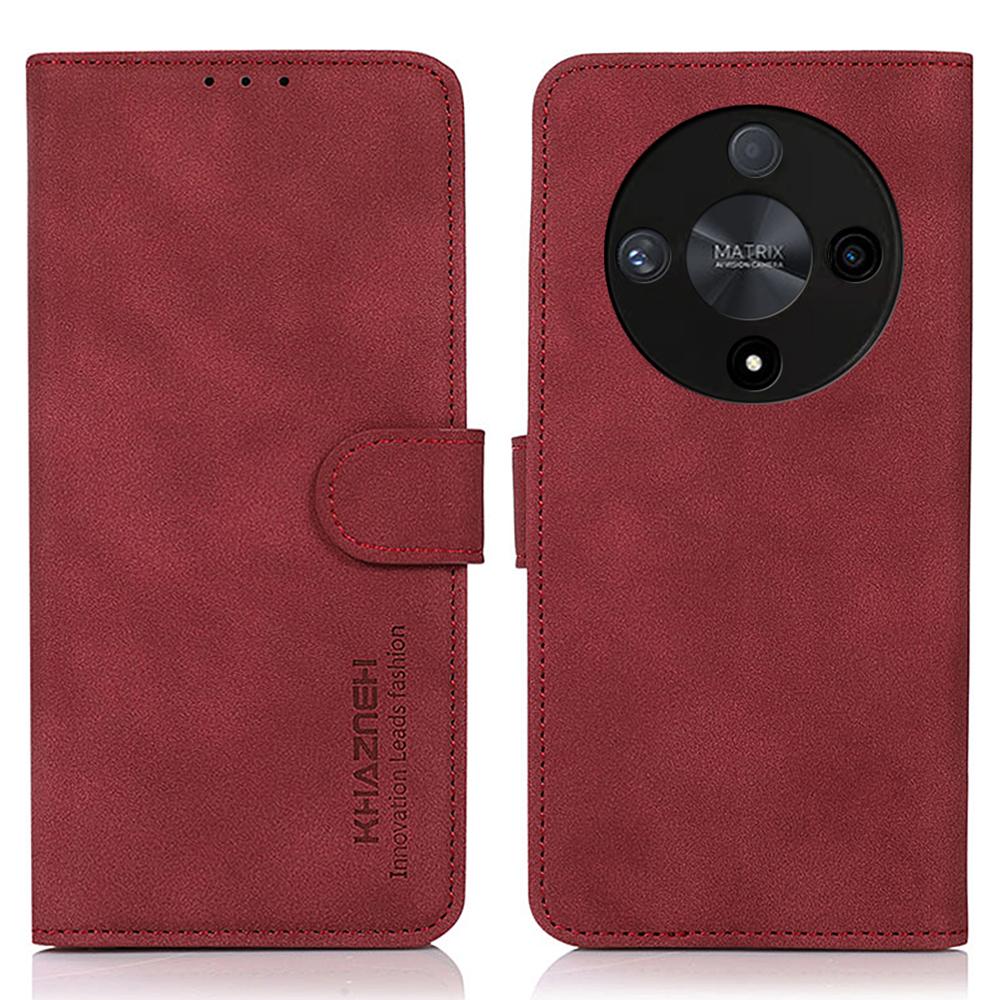 

KHAZNEH For Honor X9b 5G/Magic6 Lite 5G/X50 5G Case Stand Wallet Leather Phone Cover Red