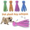 Colorful Octopus Dog Toy With Squeaker And Crinkly Paper