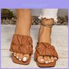 2024 Summer New Fashionable Flat Slippers European And American Style Large Size Casual Women's Shoes Wholesale