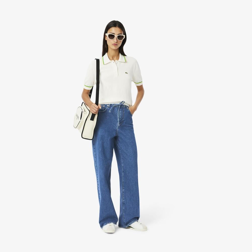 Lacoste Women's Wide Fit Color Denim Pants HF2448-55G36L