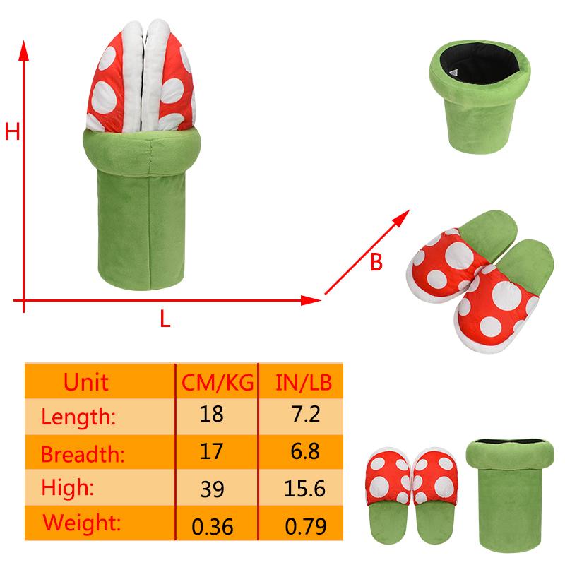 

Супер Марио Chomper плюшевая игрушка большой яд пиранья растение кукла Людоед цветы мультяшная мягкая кукла зимние хлопковые тапочки подарки