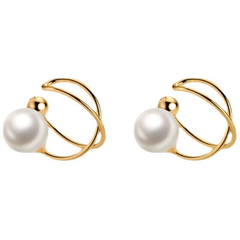 Pearl Ear Cuff Earrings for Non-Pierced Ears - Versatile Niche Design, Girls' Pearl Stud Jewelry