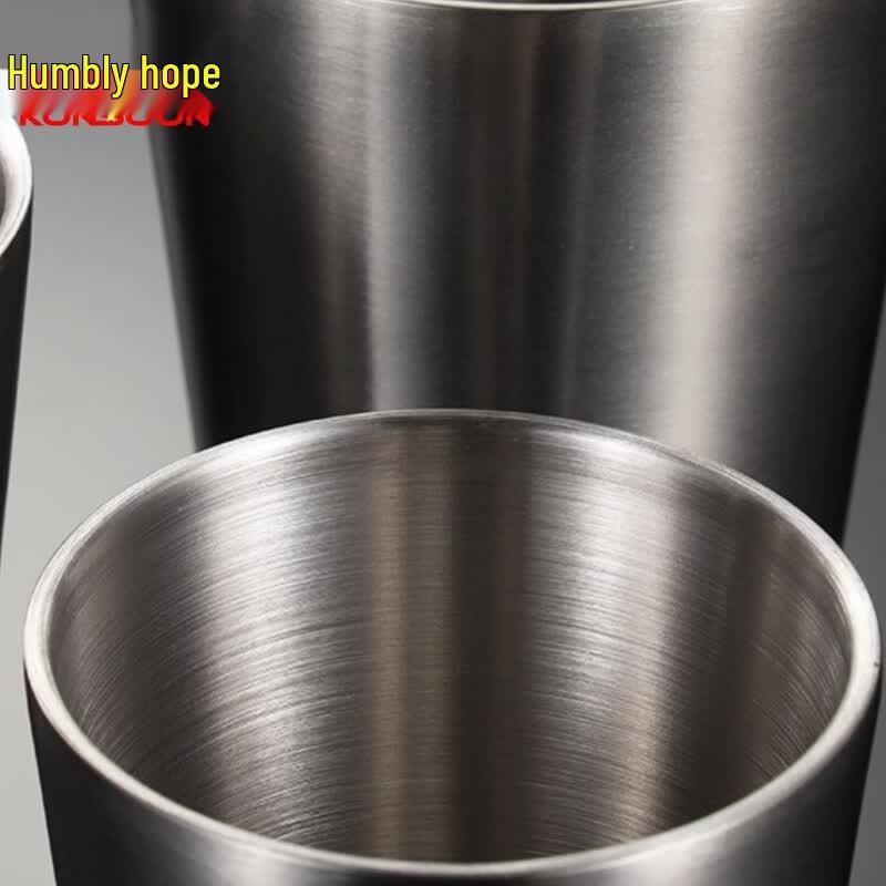 Qianxing 304 Stainless Steel Double-Layer Insulated Korean Style Beverage Cups