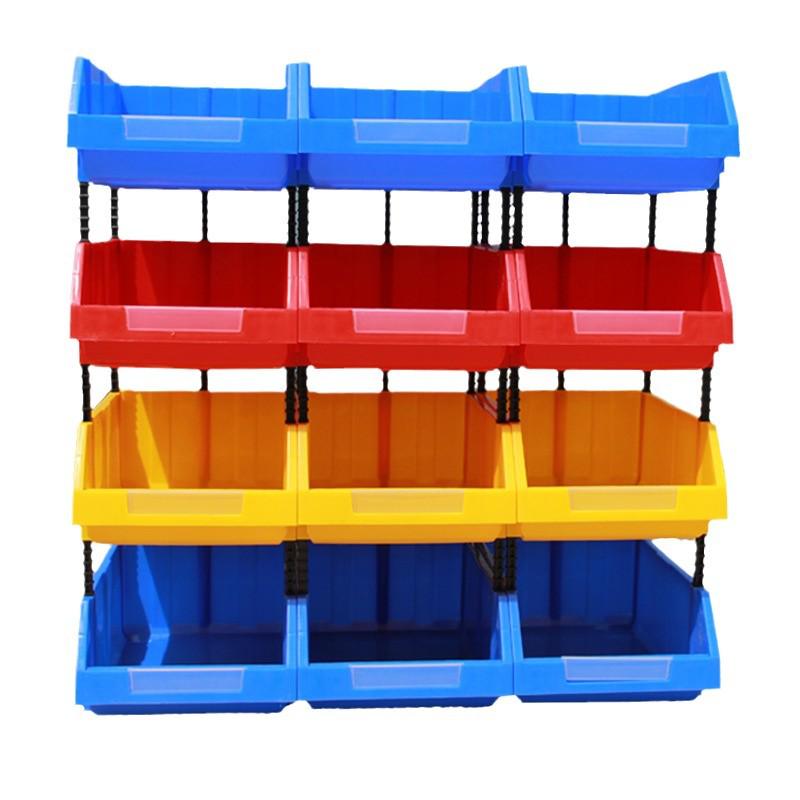Thickened Modular Plastic Storage Box for Hardware & Electronic Components with Slanted Opening