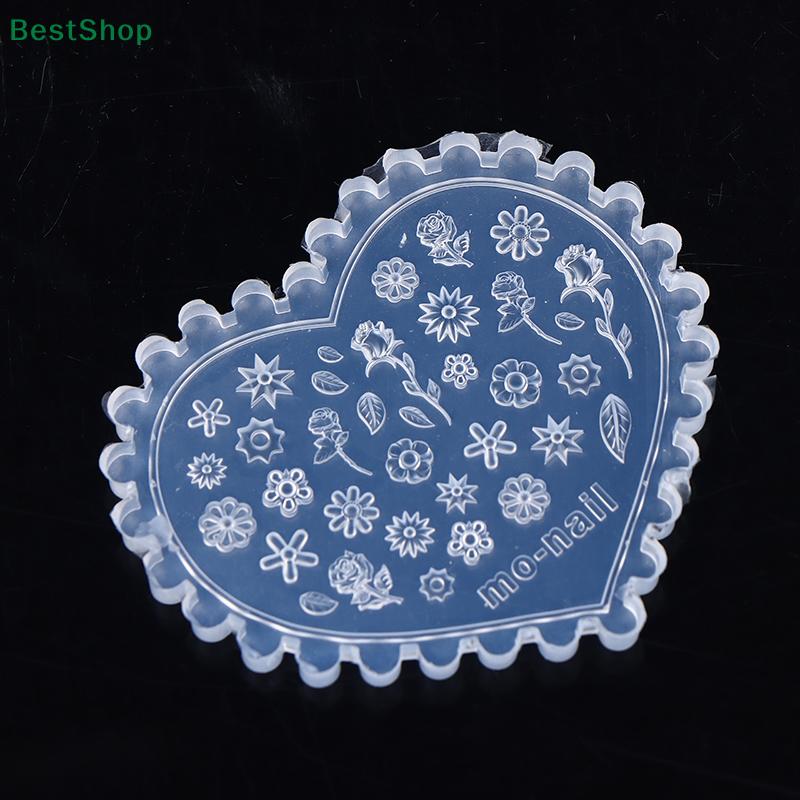 3D Silicone Nail Mold Relief Flower Manicure Mold DIY Nail Decor Transparent Nail Template