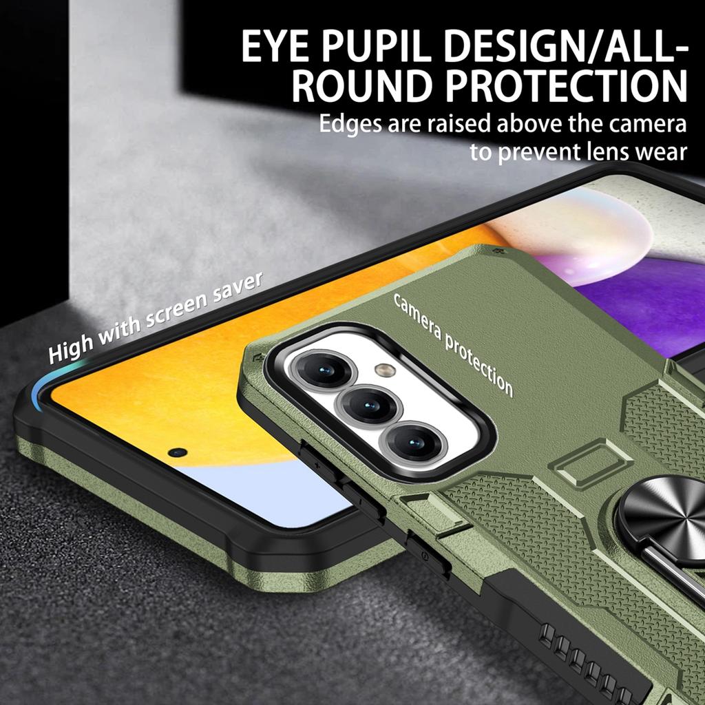 For Samsung Galaxy A35 5G Phone Case Ring Kickstand PC + TPU Shockproof Cover