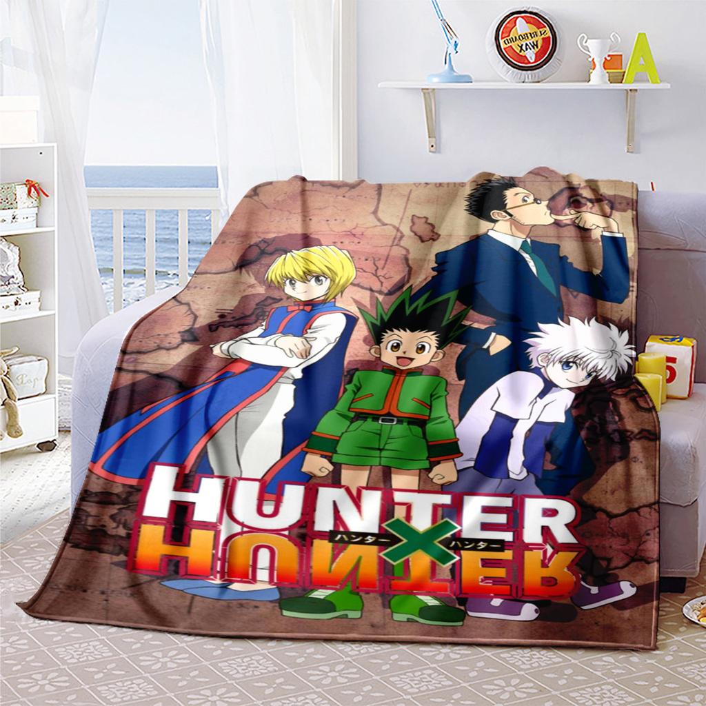 Hunter X Hunter Plush Blanket Soft Comfortable All Seasons Suitable Sofa Office Nap Travel Festive Gift Perfect Fans Anime Series