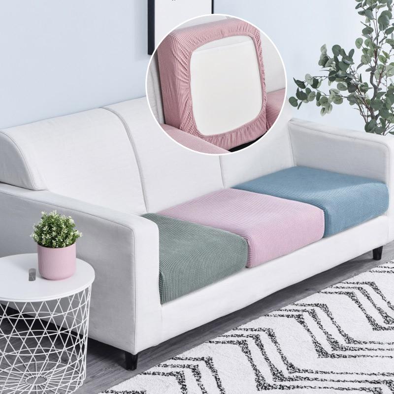 Stretch Pink Cushion Cover Sofa Furniture Protector Sofa Seat Slipcover Cover Non-Slip Pet Kid Anti-Cat Scratch Machine Washable