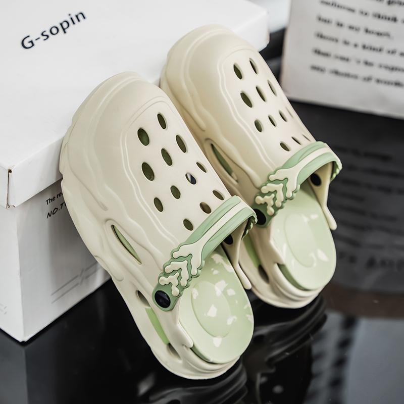 Fashion Fashion Men's Slide Slippers 5CM Platform EVA Beach Shoes Men Comfortable Outdoor Cloud Slippers For Men Summer Pantuflas Hombre