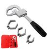 with 3 Card Slots Adjustable Faucet Wrench Sink Plumbers Wrench  Repair Hand Tool
