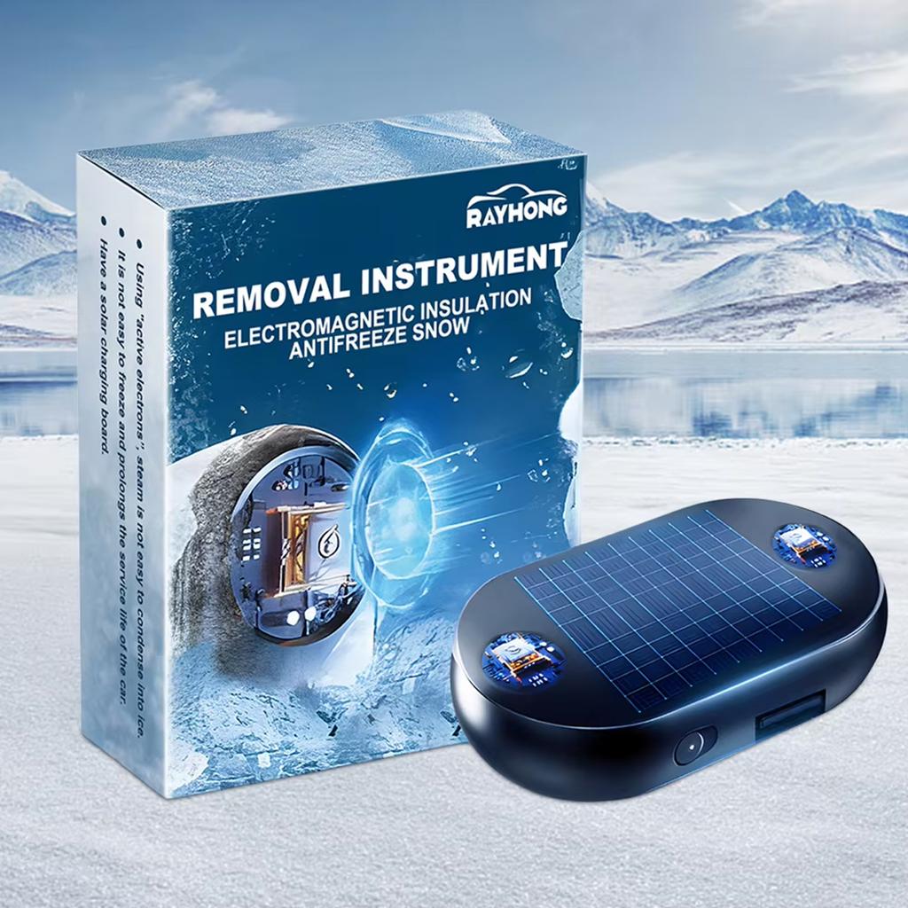 Car Window Glass Anti-ice Snow Remover Solar/USB Antifreeze Snow Removal Instrument 5-12V Microwave Molecular Deicing Instrument