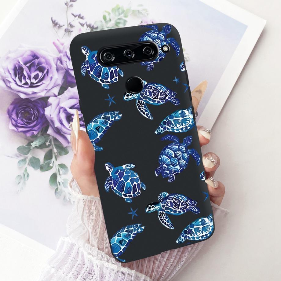 Für LG V40 V50s V35 ThinQ LG V8X ThinQ V30 2017 Handyhülle Weicher TPU-Stoßfänger Rückseite Coole Cartoon-Luxus-Schmetterlingsblume Funda