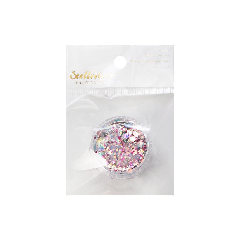 Glitter Irregular Hexagon & Round Nail Art Sequins