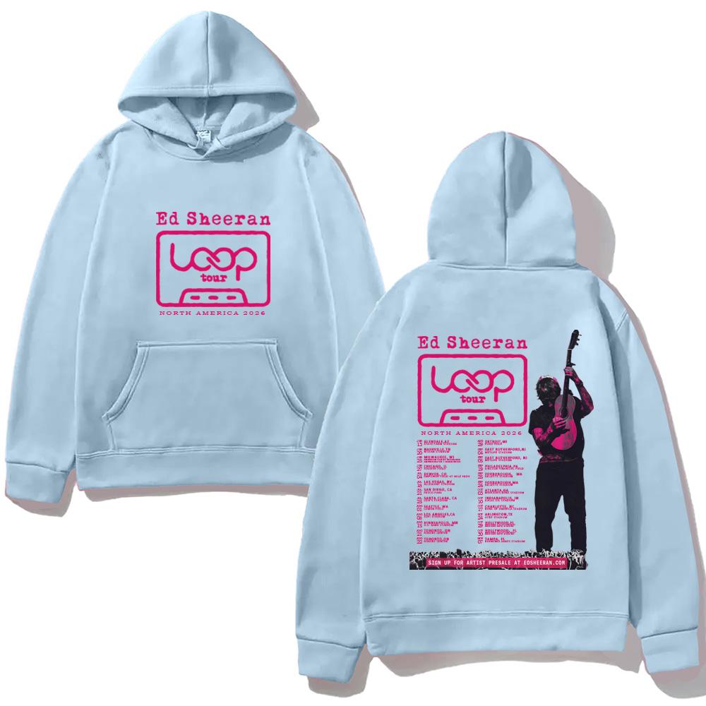 Ed Sheeran 2026 LOOP Tour Hoodie 2025NEW Grunge High Quality Sweatshirts Long Sleeve Clothes Punk Hoody Comfortable Hooded Moletom