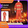 97er Stil Orange-Rot Aramid Flammhemmend Feuerwehr-Trainingsanzug mit großen Revers