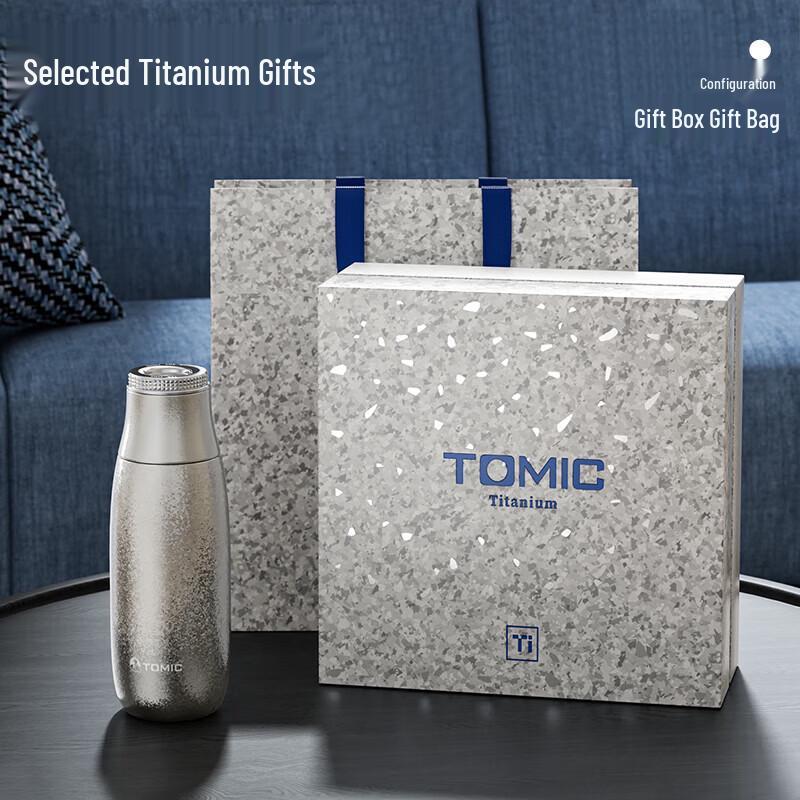 TOMIC Pure Titanium Insulated Tea Infuser Mug