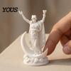 3D Carved Sculpture Printed Greek Goddess Figurine, Crescent Statue, Resin Small Decorative Statue Ornaments for Home Office Desktop Bookshelf