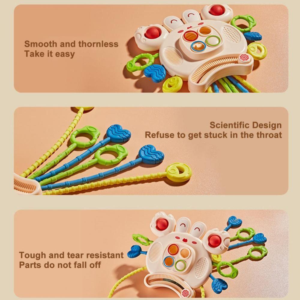 Carrot Baby Pull String Toy Develops Cognitive Crab Montessori Sensory Toys   Gifts