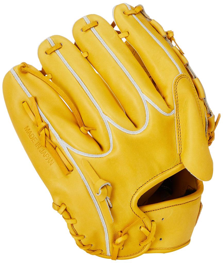 ZETT Pro Status Basebollhandske True Yellow Tillverkad i BPROG710 (Pitcher's Handske), (5400), Högerhänt kast, Japan,