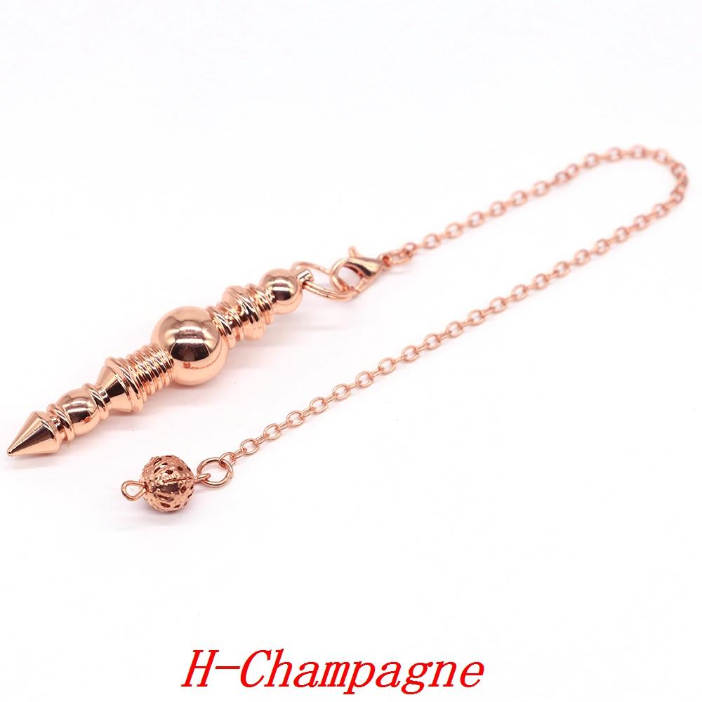 Metal Pendulum For Dowsing Divination Pendulos Spiral Cone Gold Color Copper Radiesthesia Pendulums Healing Pendule